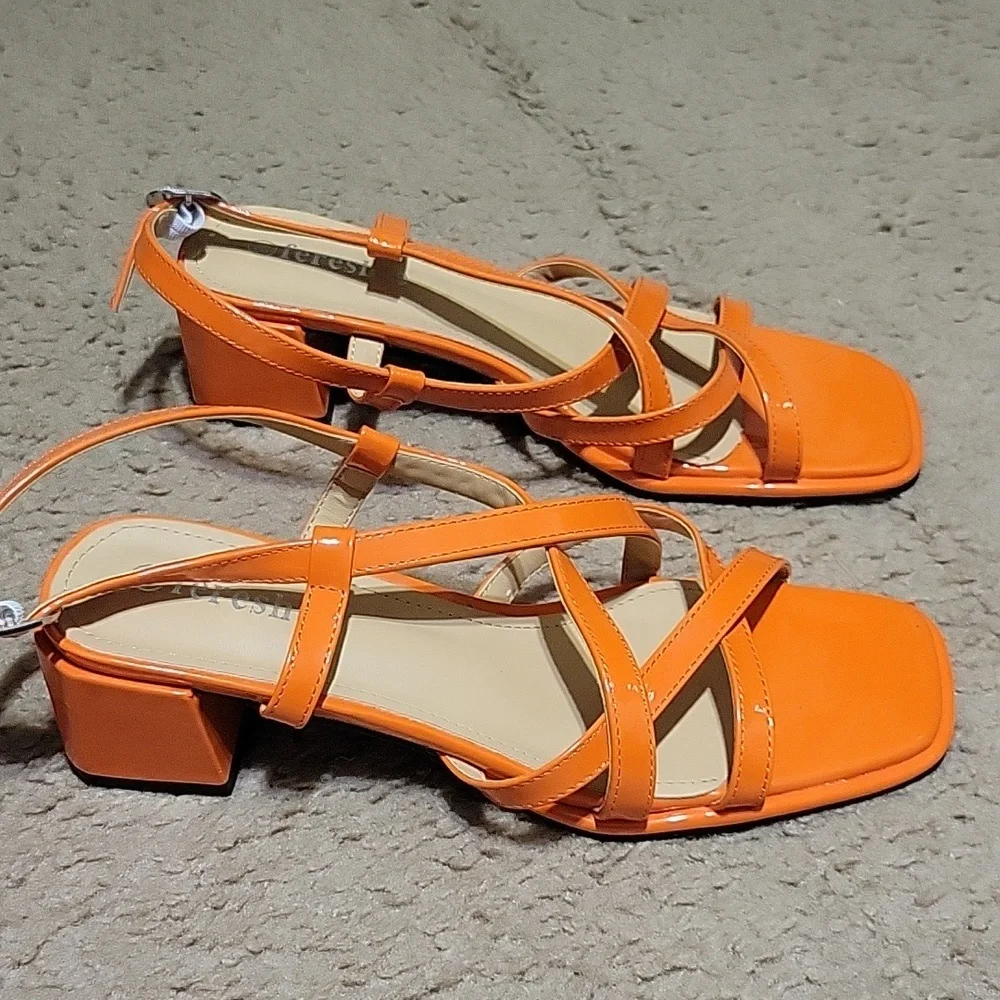 Fereshte Women's Slingback Heeled Sandals Cross Straps Open Toe Strappy …